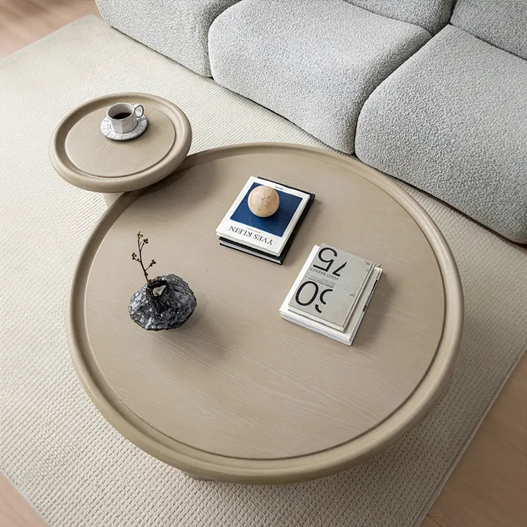 Modern Round Coffee Table with Sleek Ceramic Sintered Stone Top – Perfect for Contemporary Living Rooms hms-4058