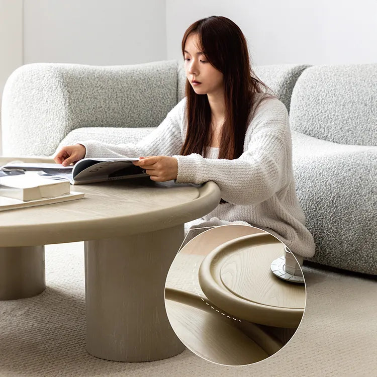 Modern Round Coffee Table with Sleek Ceramic Sintered Stone Top – Perfect for Contemporary Living Rooms hms-4058