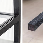 Sleek Ash Wood Display Cabinet with Tempered Glass Doors - Modern Home Essentials hms-4060