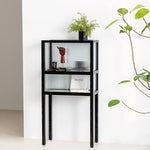Sleek Ash Wood Display Cabinet with Tempered Glass Doors - Modern Home Essentials hms-4060