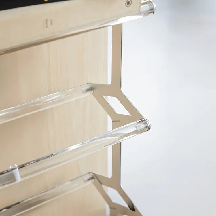 Elegant Acrylic Aluminum Storage Rack | Stylish Space-Saving Solution for Home & Office hms-4061