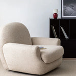 Luxury Solid Wood Armchair with Plush Upholstery - Perfect for Living Rooms hms-4064