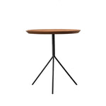 Modern Round Coffee Table with Metal Base - Stylish Accent for Living Room hms-4065