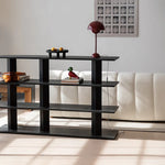 Sleek Ash Wood Storage Rack - Multi-layer Board Shelving for Modern Spaces hms-4066