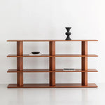 Sleek Ash Wood Storage Rack - Multi-layer Board Shelving for Modern Spaces hms-4066