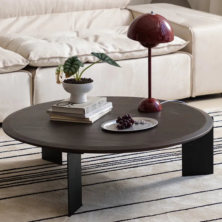 Elegant Round Coffee Table - Modern Design with Density Board Finish hms-4076