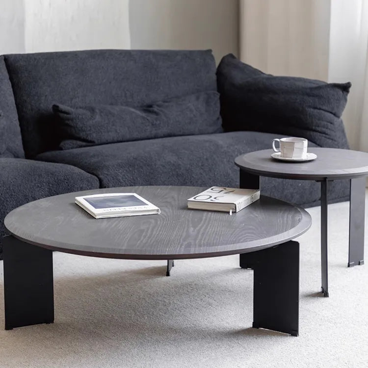 Elegant Round Coffee Table - Modern Design with Density Board Finish hms-4076