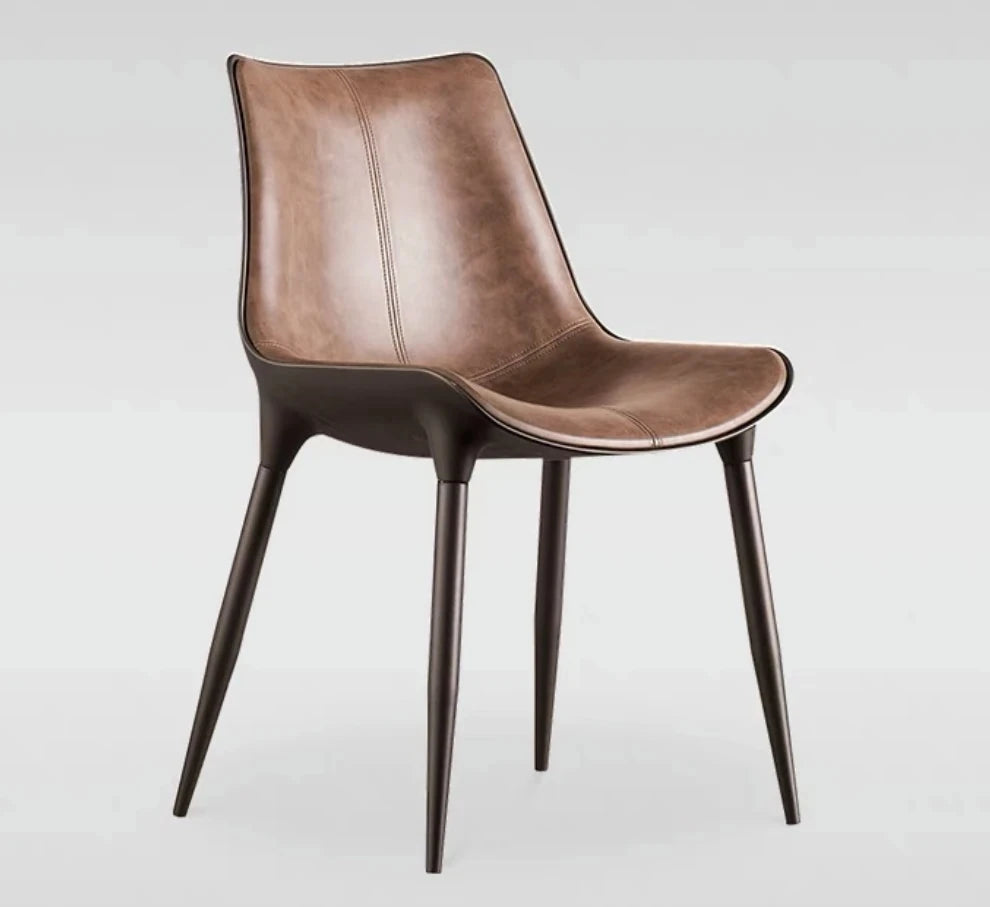 Stylish GFRP & PU Leather Dining Chair - Modern Design for Elegant Spaces hmsf-4666