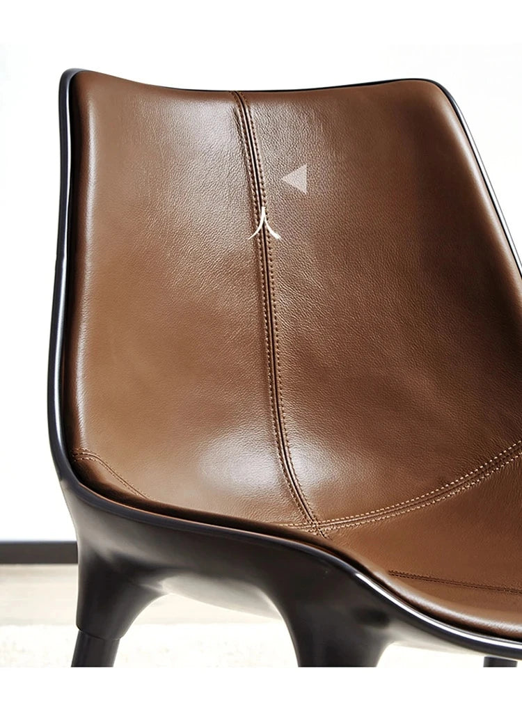 Stylish GFRP & PU Leather Dining Chair - Modern Design for Elegant Spaces hmsf-4666