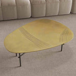 Stylish Sintered Stone Stainless Coffee Table Set – Modern Design with Artful Touch for Living Room Decor hmsf-4667