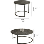 Stylish Acrylic Stainless Steel Coffee Table Set - Modern Nesting Tables for Living Room Decor hmsf-4668
