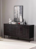 Stylish Solid Wood and Acrylic Cabinet with Unique Textured Design – Perfect for Modern Living Spaces hmsf-4670