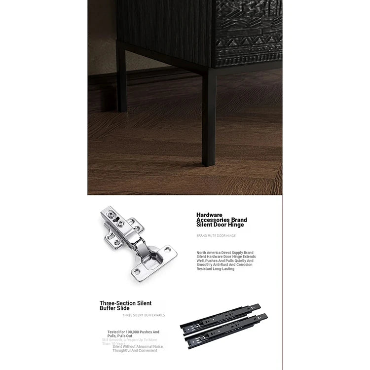 Elegant Solid Wood Acrylic TV Cabinet with Intricate Pattern Design - Modern Storage Solution for Living Room hmsf-4671