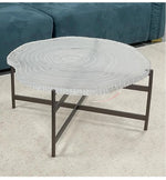 Stylish Acrylic Coffee Table Set with Unique Design - Modern Round Accent Tables for Living Room Decor hmsf-4672