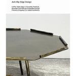 Stylish Octagonal Coffee Table Set - Modern Metal Accent Tables for Living Room Decor hmsf-4679