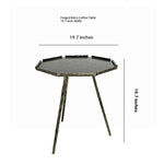 Stylish Octagonal Coffee Table Set - Modern Metal Accent Tables for Living Room Decor hmsf-4679