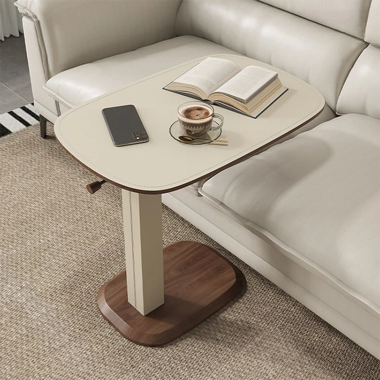 Adjustable Modern Tea Table with Multi-layer Board & Synthetic Leather Design for Living Room Comfort hmx-5091