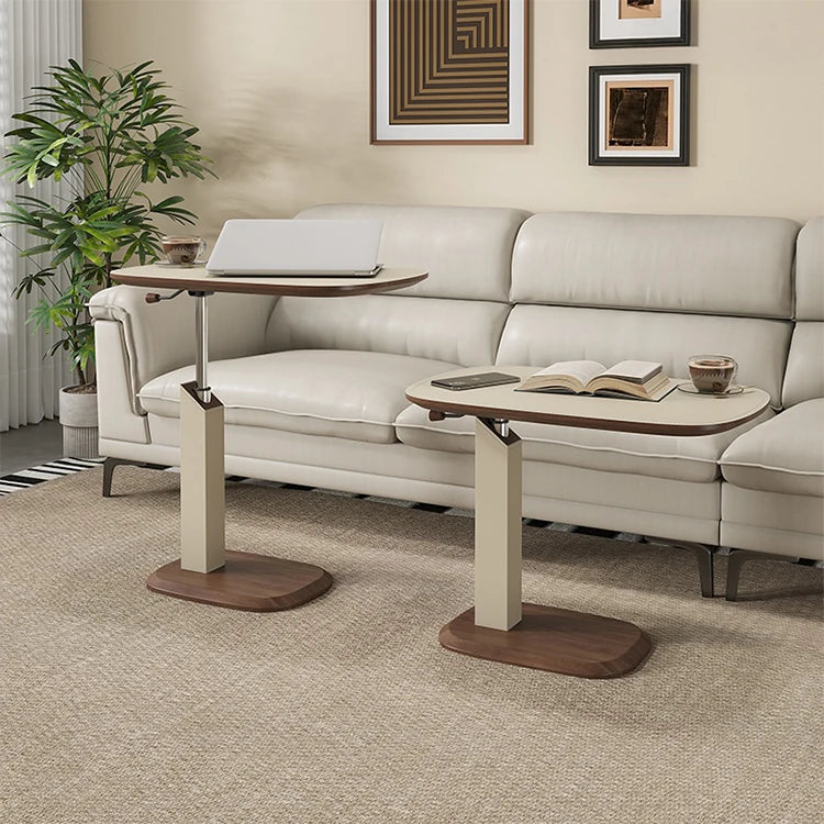 Adjustable Modern Tea Table with Multi-layer Board & Synthetic Leather Design for Living Room Comfort hmx-5091