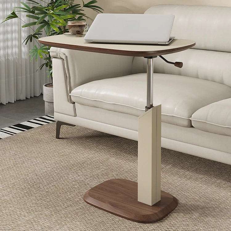 Adjustable Modern Tea Table with Multi-layer Board & Synthetic Leather Design for Living Room Comfort hmx-5091
