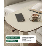 Adjustable Modern Tea Table with Multi-layer Board & Synthetic Leather Design for Living Room Comfort hmx-5091