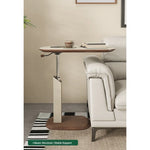 Adjustable Modern Tea Table with Multi-layer Board & Synthetic Leather Design for Living Room Comfort hmx-5091