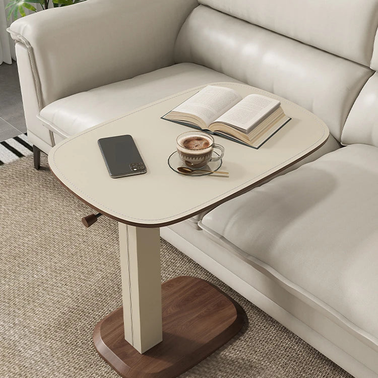 Adjustable Modern Tea Table with Multi-layer Board & Synthetic Leather Design for Living Room Comfort hmx-5091