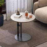 Stylish Synthetic Leather Coffee Table with Stainless Steel Base – Modern Accent for Living Room Decor hmx-5092