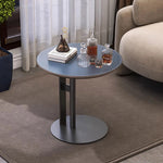 Stylish Synthetic Leather Coffee Table with Stainless Steel Base – Modern Accent for Living Room Decor hmx-5092