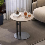 Stylish Synthetic Leather Coffee Table with Stainless Steel Base – Modern Accent for Living Room Decor hmx-5092