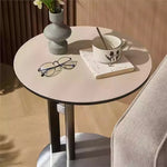 Stylish Synthetic Leather Coffee Table with Stainless Steel Base – Modern Accent for Living Room Decor hmx-5092
