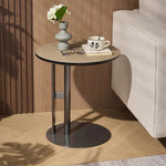 Stylish Synthetic Leather Coffee Table with Stainless Steel Base – Modern Accent for Living Room Decor hmx-5092