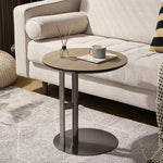 Stylish Synthetic Leather Coffee Table with Stainless Steel Base – Modern Accent for Living Room Decor hmx-5092