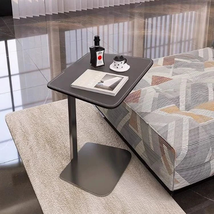 Sleek Modern Coffee Table with Synthetic Leather and Stainless Steel Frame - Perfect for Any Living Space hmx-5094