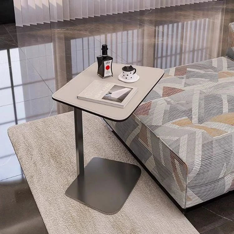 Sleek Modern Coffee Table with Synthetic Leather and Stainless Steel Frame - Perfect for Any Living Space hmx-5094