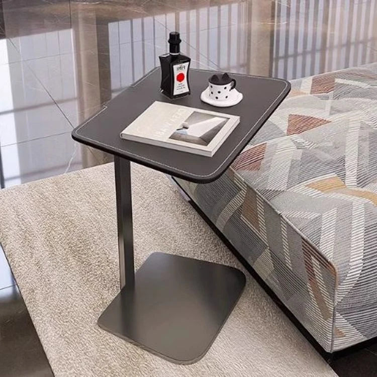 Sleek Modern Coffee Table with Synthetic Leather and Stainless Steel Frame - Perfect for Any Living Space hmx-5094