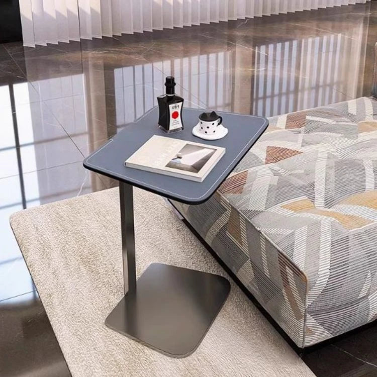 Sleek Modern Coffee Table with Synthetic Leather and Stainless Steel Frame - Perfect for Any Living Space hmx-5094