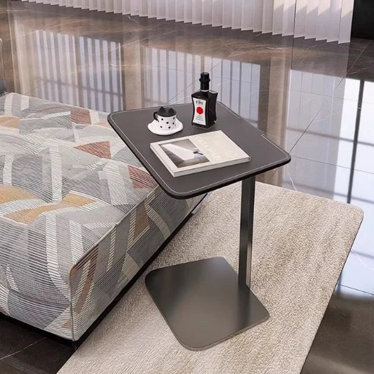 Sleek Modern Coffee Table with Synthetic Leather and Stainless Steel Frame - Perfect for Any Living Space hmx-5094