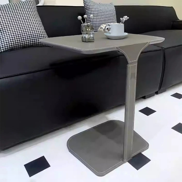 Sleek Modern Coffee Table with Synthetic Leather and Stainless Steel Frame - Perfect for Any Living Space hmx-5094