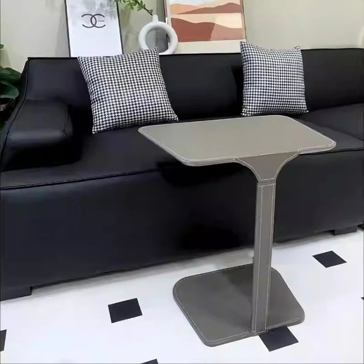Sleek Modern Coffee Table with Synthetic Leather and Stainless Steel Frame - Perfect for Any Living Space hmx-5094