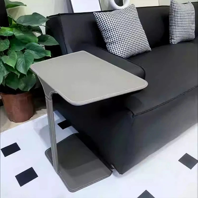Sleek Modern Coffee Table with Synthetic Leather and Stainless Steel Frame - Perfect for Any Living Space hmx-5094
