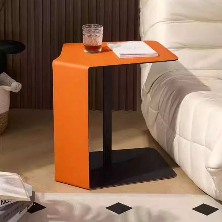 Stylish Modern Synthetic Leather Tea Table - Compact & Chic Side Table for Living Room or Bedroom hmx-5095