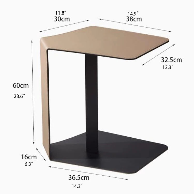 Stylish Modern Synthetic Leather Tea Table - Compact & Chic Side Table for Living Room or Bedroom hmx-5095
