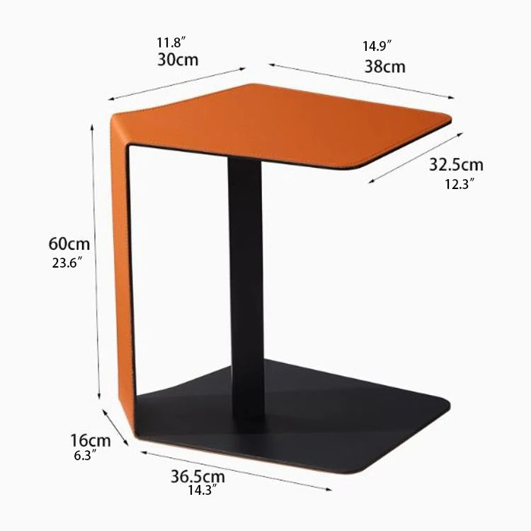 Stylish Modern Synthetic Leather Tea Table - Compact & Chic Side Table for Living Room or Bedroom hmx-5095