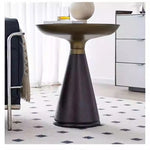Modern Ash Wood Tea Table with Tempered Glass Top - Stylish Accent for Living Room & Office hmx-5096