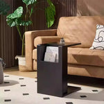 Stylish Ash Wood Tea Table with Magazine Storage - Modern Living Room Accent Furniture hmx-5097