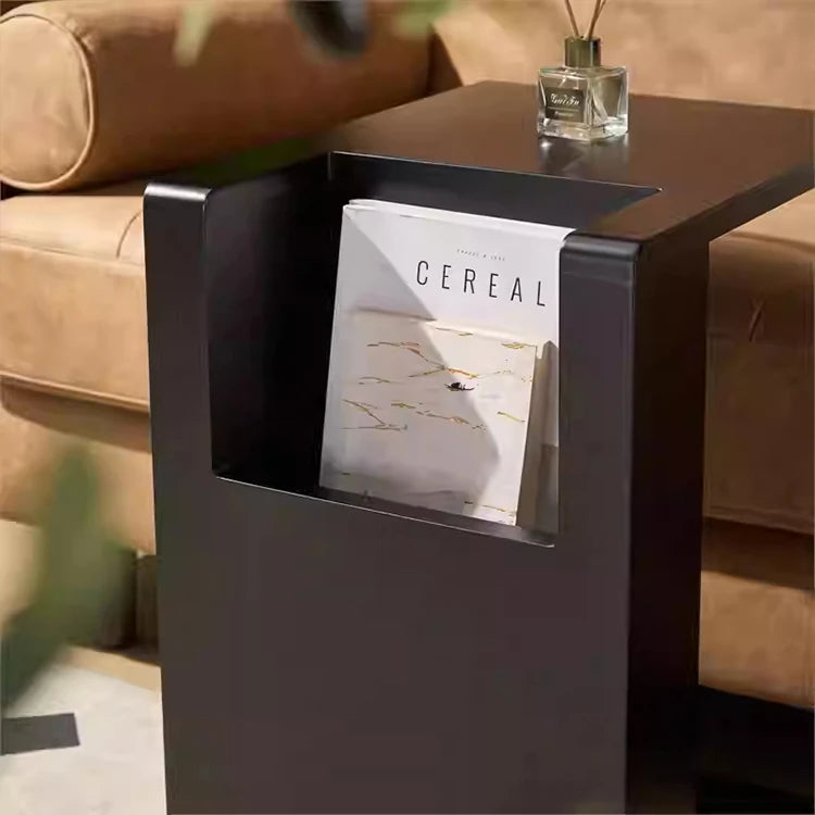 Stylish Ash Wood Tea Table with Magazine Storage - Modern Living Room Accent Furniture hmx-5097