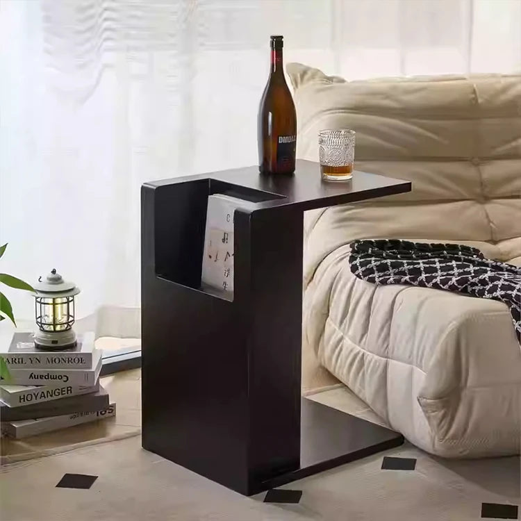 Stylish Ash Wood Tea Table with Magazine Storage - Modern Living Room Accent Furniture hmx-5097