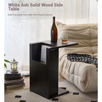 Stylish Ash Wood Tea Table with Magazine Storage - Modern Living Room Accent Furniture hmx-5097