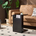 Stylish Ash Wood Tea Table with Magazine Storage - Modern Living Room Accent Furniture hmx-5097