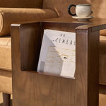 Stylish Ash Wood Tea Table with Magazine Storage - Modern Living Room Accent Furniture hmx-5097